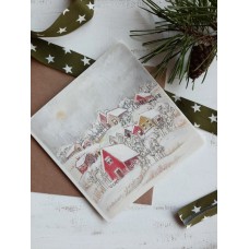 Mydesignpictures Ziemassvētkiem atverama kartīte Winter Landscape 13*13 cm